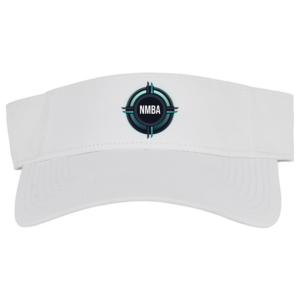 NMBA Academy white visor with logo North Miami Beach Academy gear
